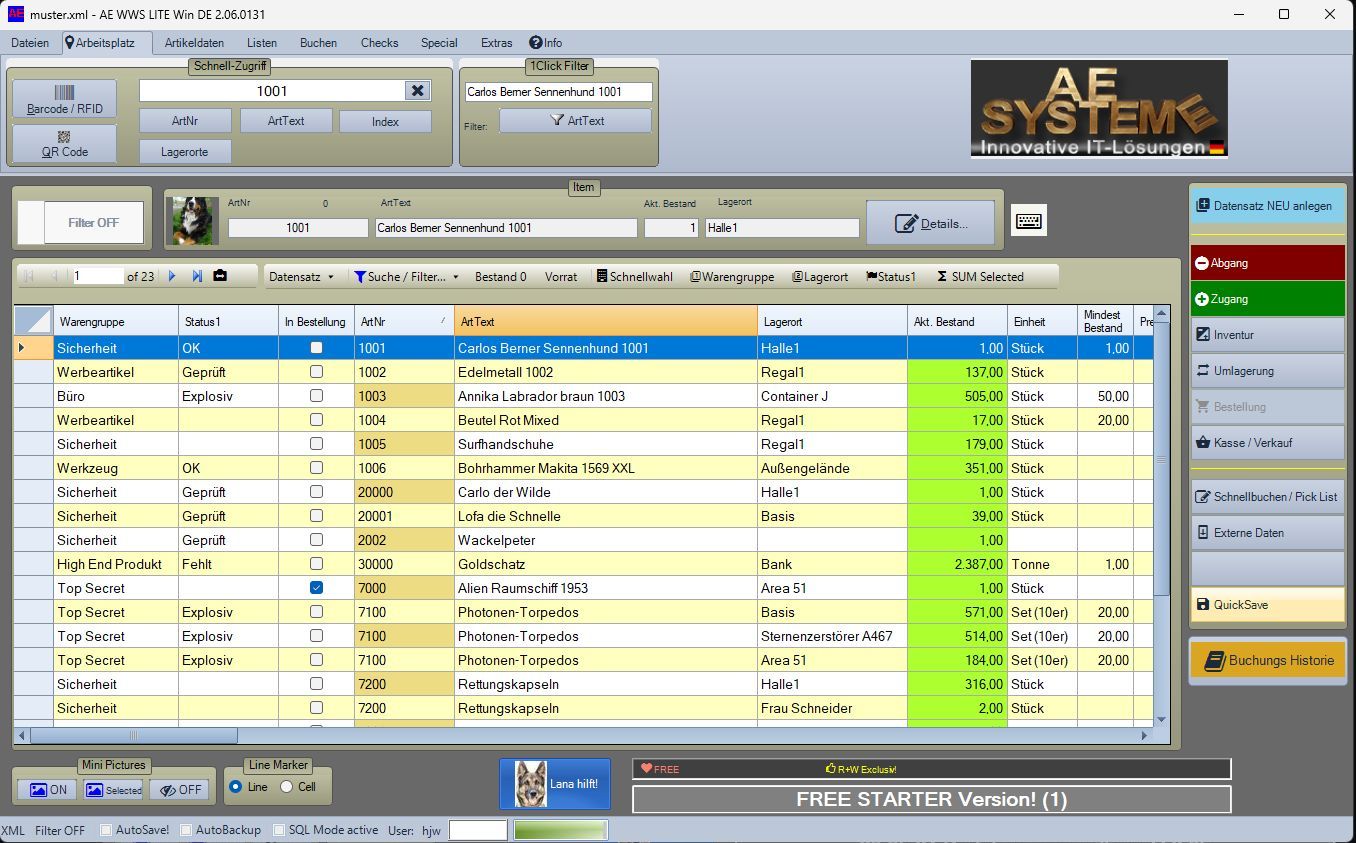 screenshot of AE WWS Lite